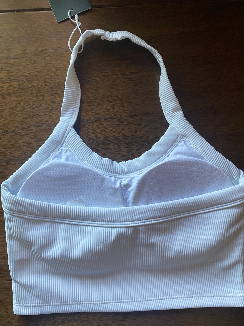 HALARA White Ribbed Halter Sports Bra Size XS - Picture 9 of 15